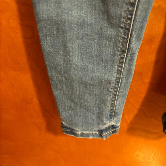 Wax Jean Butt I‎ Love You Juniors 9 Blue Denim Distressed - Picture 8 of 16